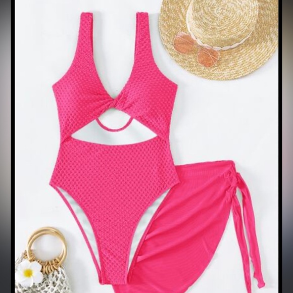 Shein Pink Swimsuit one piece - Picture 1 of 3
